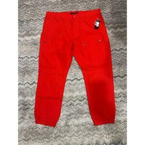 Sean John Y2K Orange/Red Tech Cargo/Joggers Pants Men’s Size 40